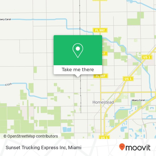 Mapa de Sunset Trucking Express Inc