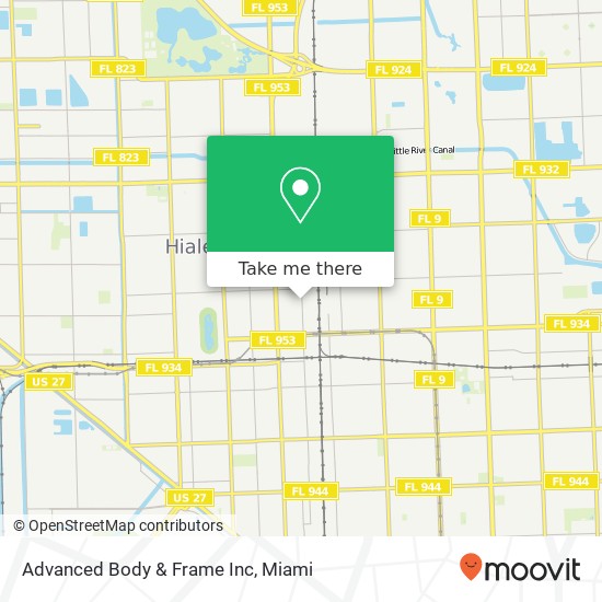 Advanced Body & Frame Inc map