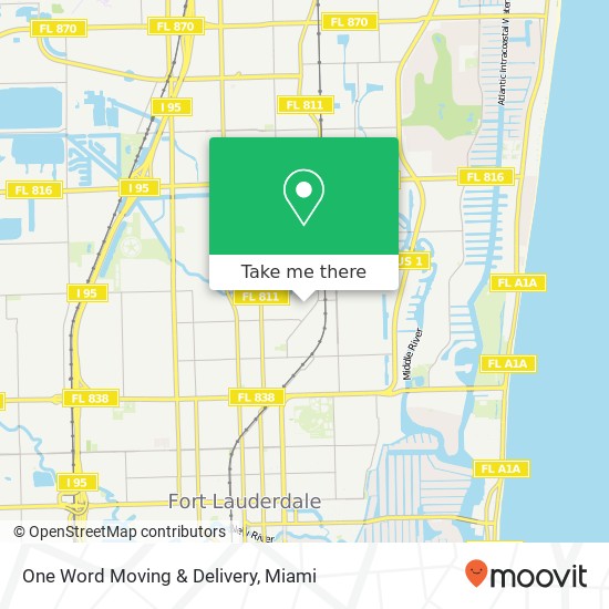 Mapa de One Word Moving & Delivery