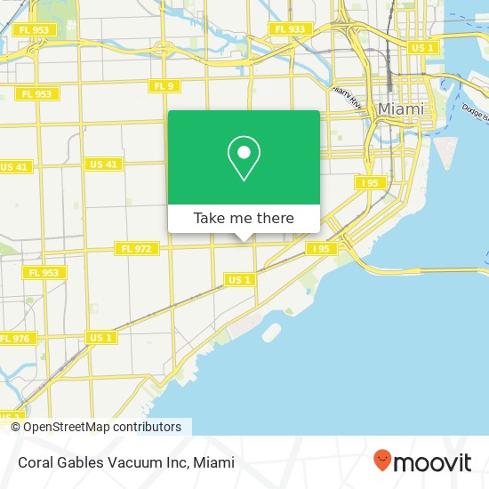 Mapa de Coral Gables Vacuum Inc