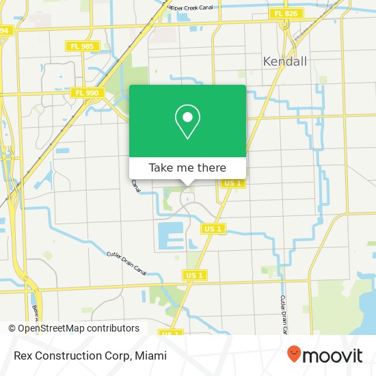 Rex Construction Corp map