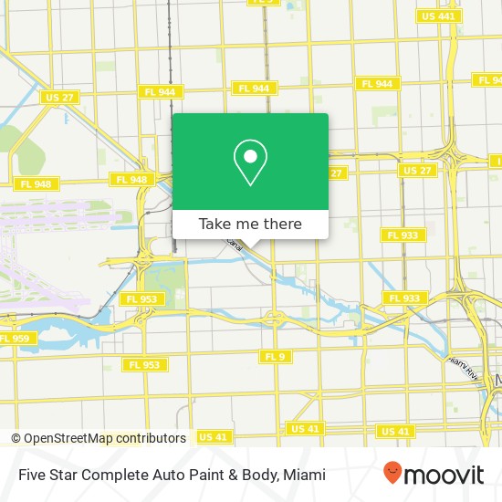Five Star Complete Auto Paint & Body map