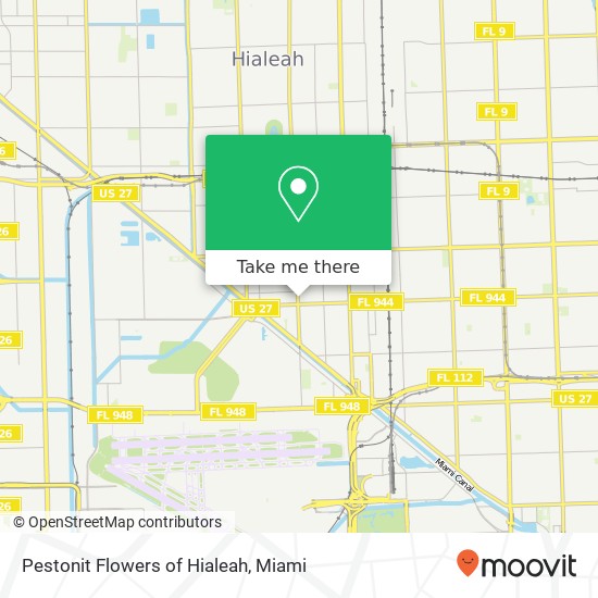 Pestonit Flowers of Hialeah map