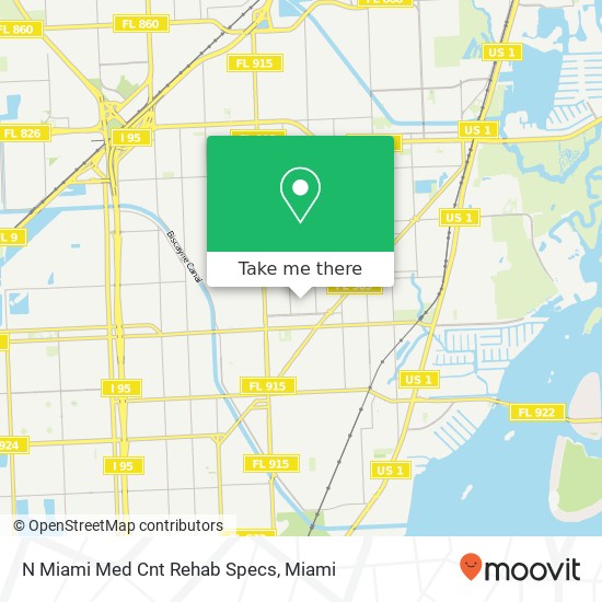 N Miami Med Cnt Rehab Specs map