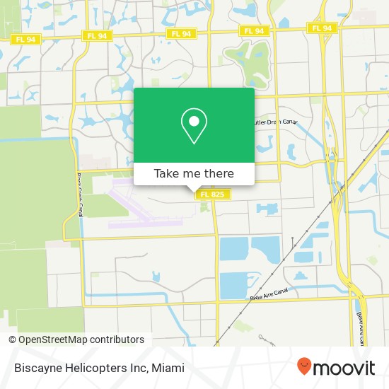 Biscayne Helicopters Inc map