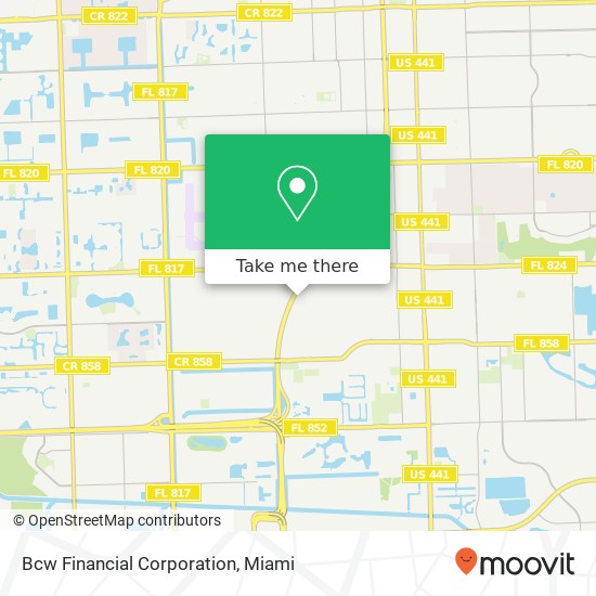 Bcw Financial Corporation map