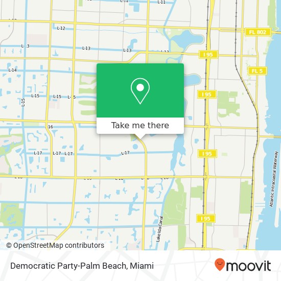 Mapa de Democratic Party-Palm Beach