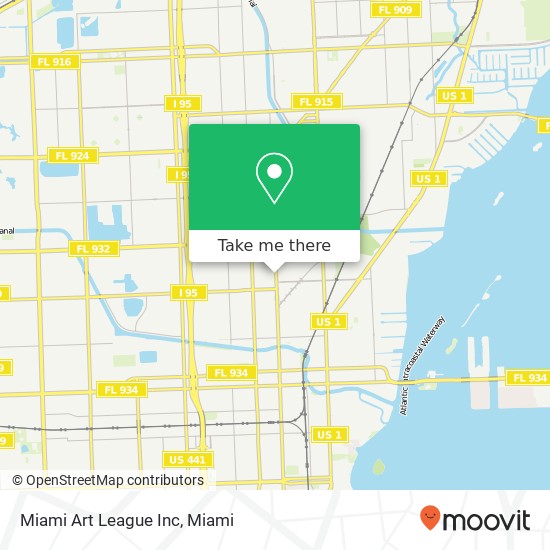 Mapa de Miami Art League Inc