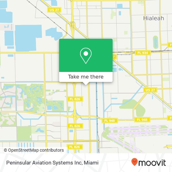 Peninsular Aviation Systems Inc map