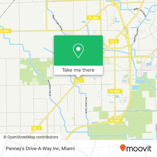 Mapa de Penney's Drive-A-Way Inc