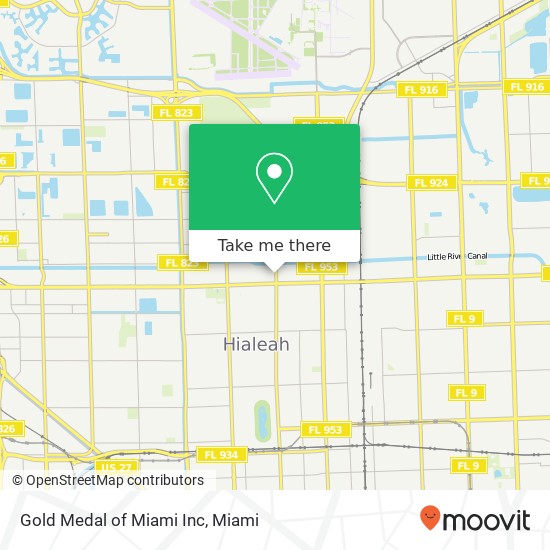 Mapa de Gold Medal of Miami Inc