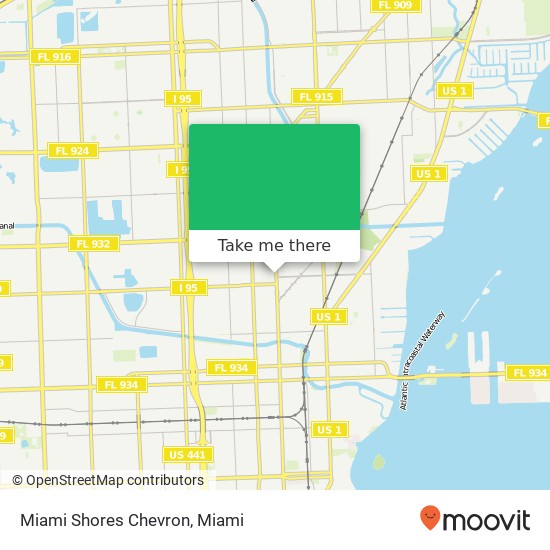 Mapa de Miami Shores Chevron