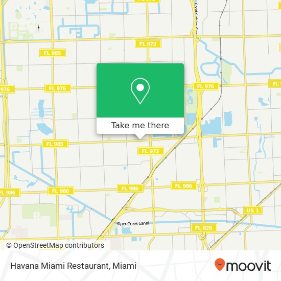 Mapa de Havana Miami Restaurant