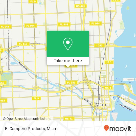 El Campero Products map