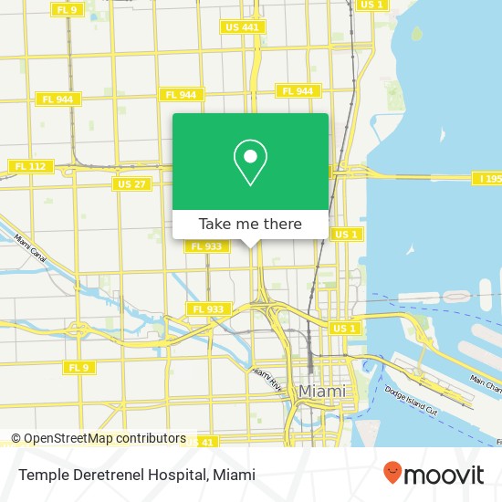 Temple Deretrenel Hospital map