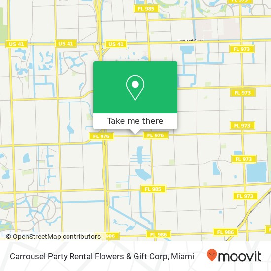 Mapa de Carrousel Party Rental Flowers & Gift Corp