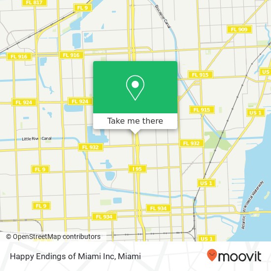 Happy Endings of Miami Inc map