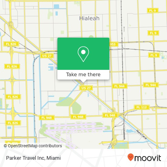 Parker Travel Inc map