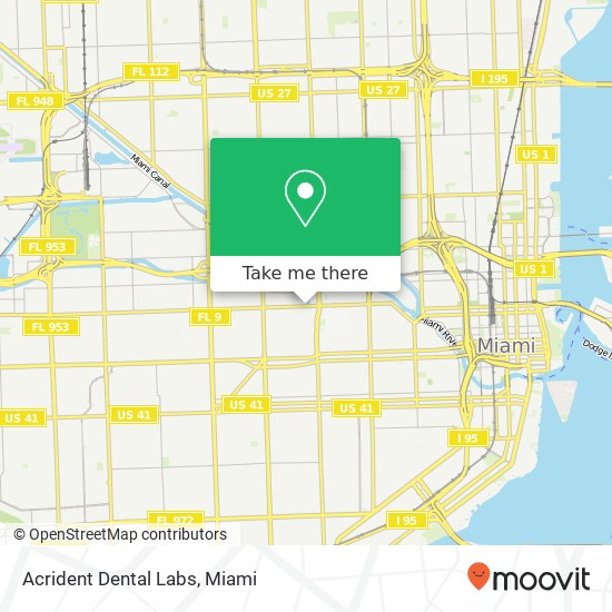 Acrident Dental Labs map