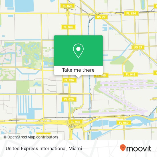 United Express International map