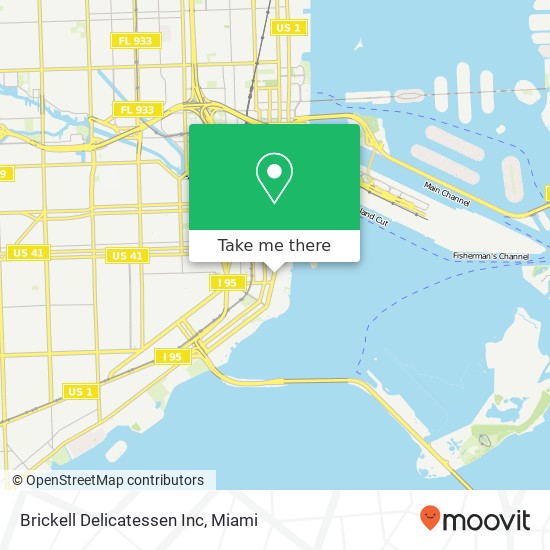 Brickell Delicatessen Inc map