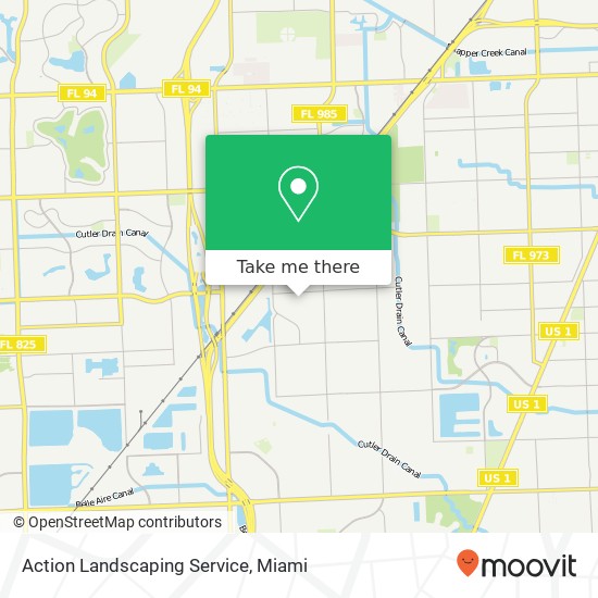 Action Landscaping Service map