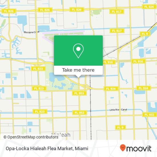 Mapa de Opa-Locka Hialeah Flea Market