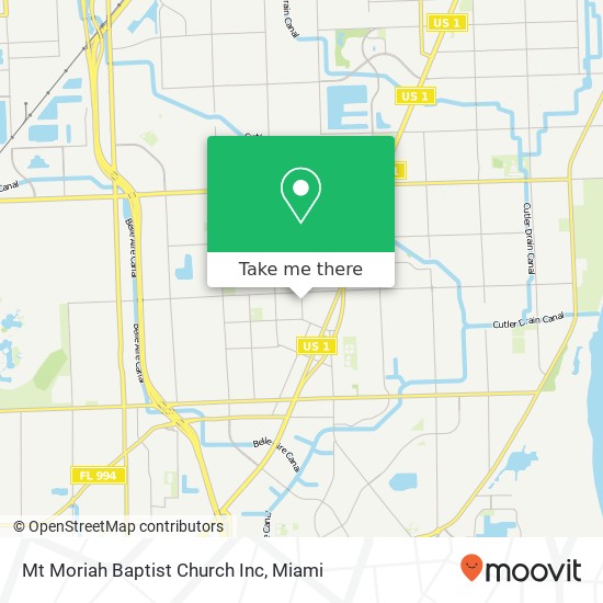 Mapa de Mt Moriah Baptist Church Inc