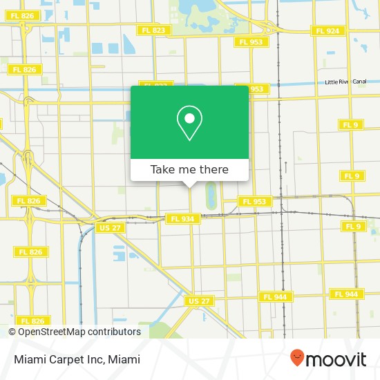 Mapa de Miami Carpet Inc