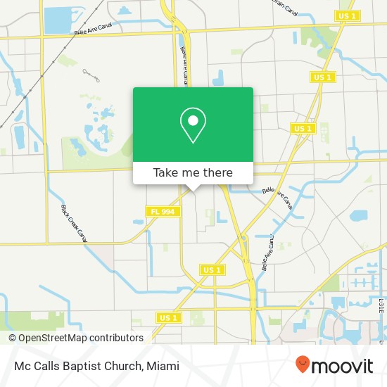 Mc Calls Baptist Church map