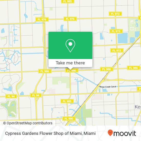 Cypress Gardens Flower Shop of Miami map