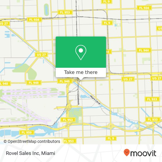 Rovel Sales Inc map