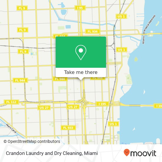 Crandon Laundry and Dry Cleaning map