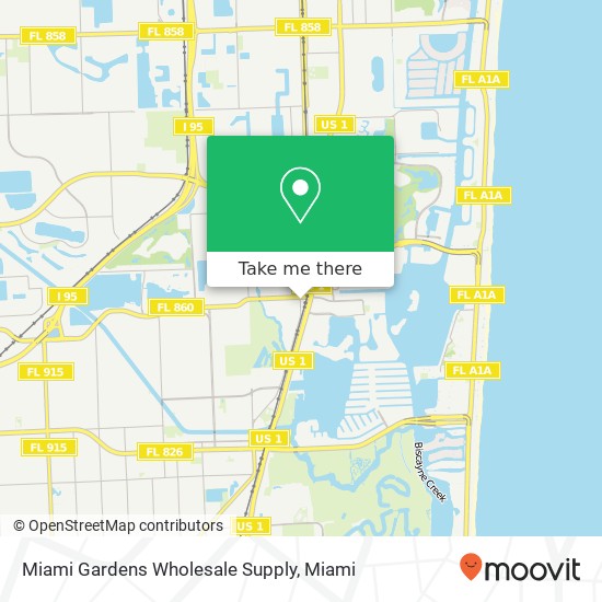 Mapa de Miami Gardens Wholesale Supply