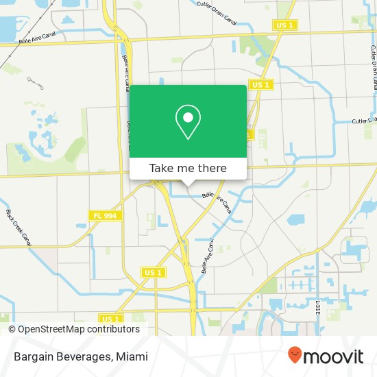 Bargain Beverages map