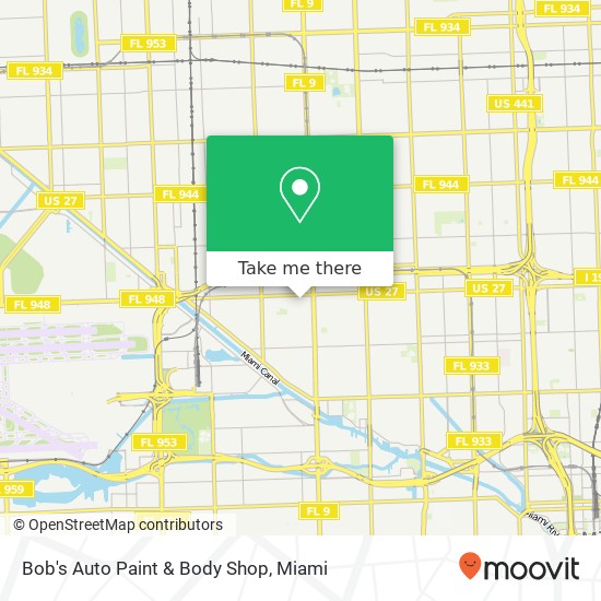 Mapa de Bob's Auto Paint & Body Shop