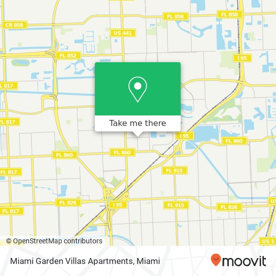 Miami Garden Villas Apartments map