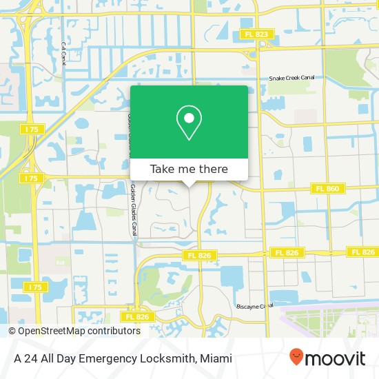 A 24 All Day Emergency Locksmith map