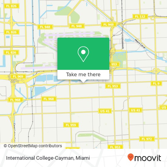 International College-Cayman map