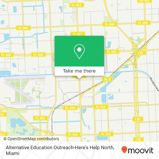 Alternative Education Outreach-Here's Help North map