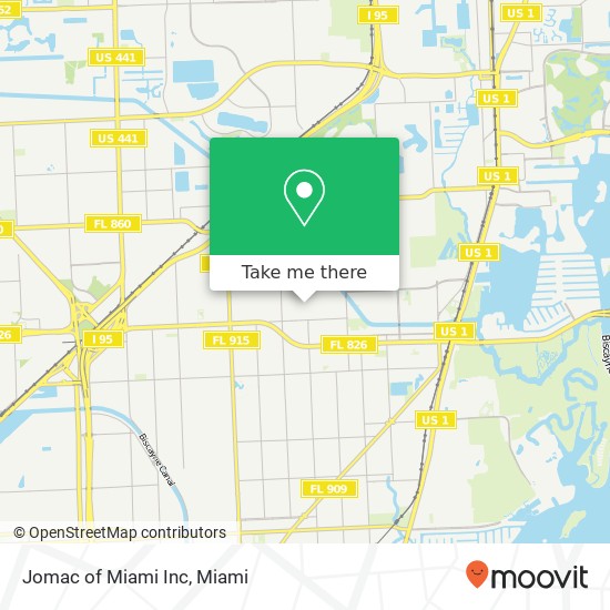 Jomac of Miami Inc map