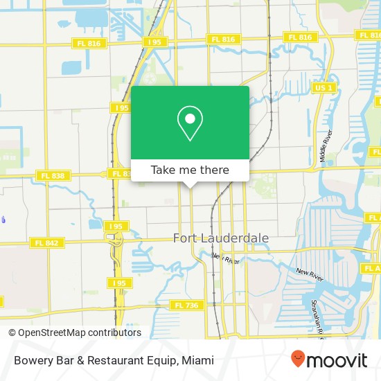 Mapa de Bowery Bar & Restaurant Equip