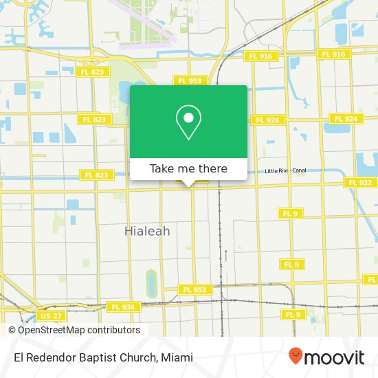 El Redendor Baptist Church map