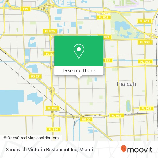 Mapa de Sandwich Victoria Restaurant Inc