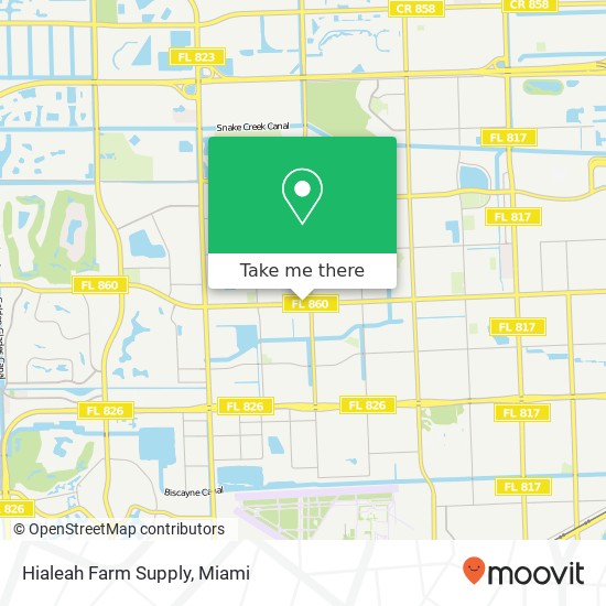 Mapa de Hialeah Farm Supply