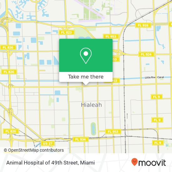 Animal Hospital of 49th Street map