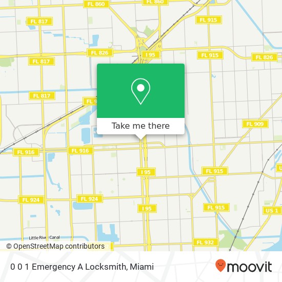 0 0 1 Emergency A Locksmith map