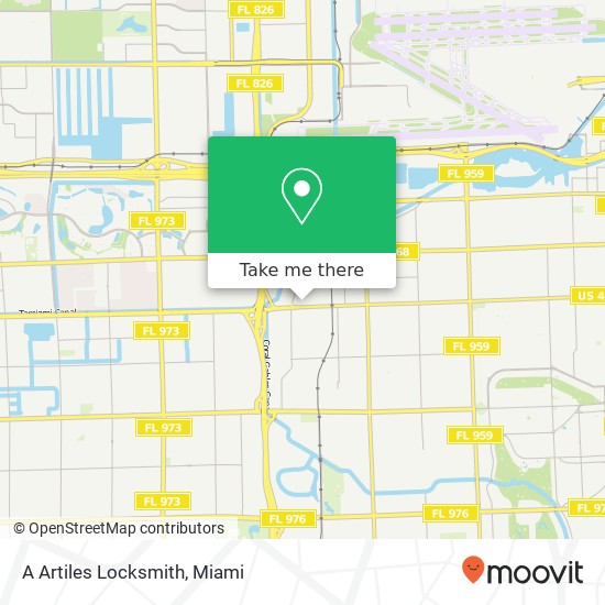 A Artiles Locksmith map