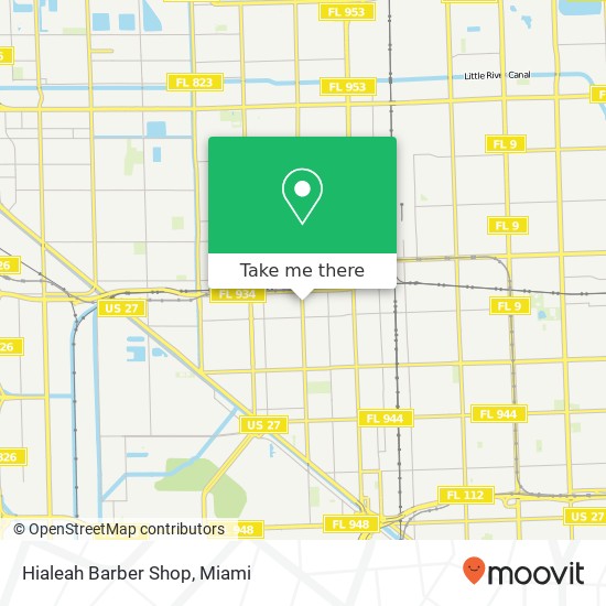 Mapa de Hialeah Barber Shop