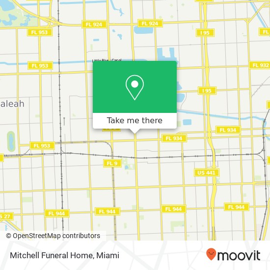 Mitchell Funeral Home map